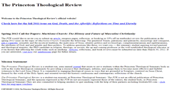 Desktop Screenshot of princetontheologicalreview.org